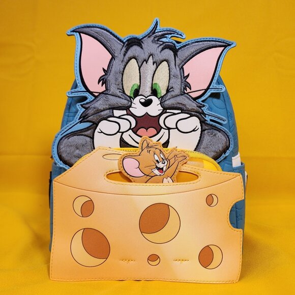 Loungefly Tom and Jerry Plush Pop-Up Mini Backpack NEW - Picture 1 of 13